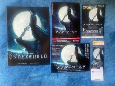 UNDERWORLD Japan 2003 program pressbook & flyer x4! Kate BECKINSALE rare set!