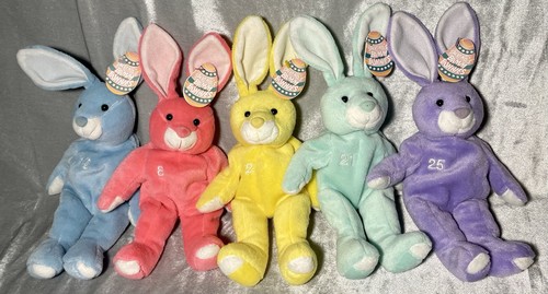 Salvinos Bamm Bunnies Beanos Beanie Babies Baseball lot 5 Plush MLB - Picture 2 of 10