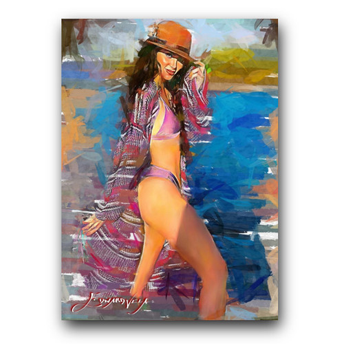 Paola Torres Art Card Limited 25/50 Edward Vela Signed (Celebrities Women)