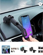 Universal Car Phone Holder Strong Suction Cup Mount Long Arm Dashboard Bracket