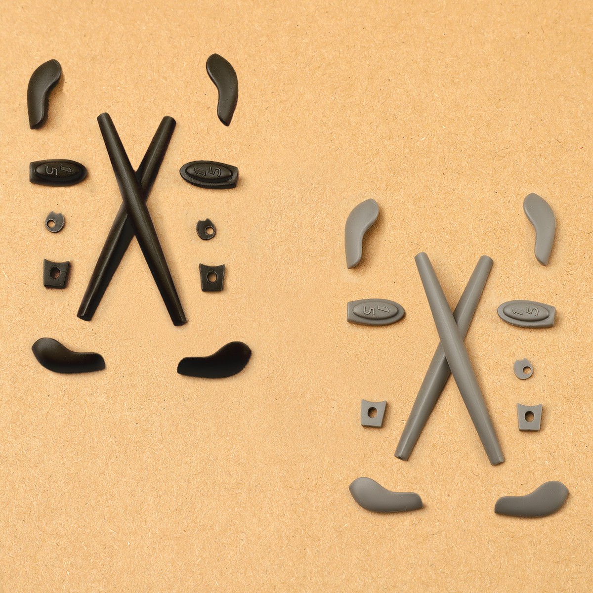 Kit de repuesto de goma calcetines para orejas almohadillas para nariz para gafas de sol Oakley X Metal XX