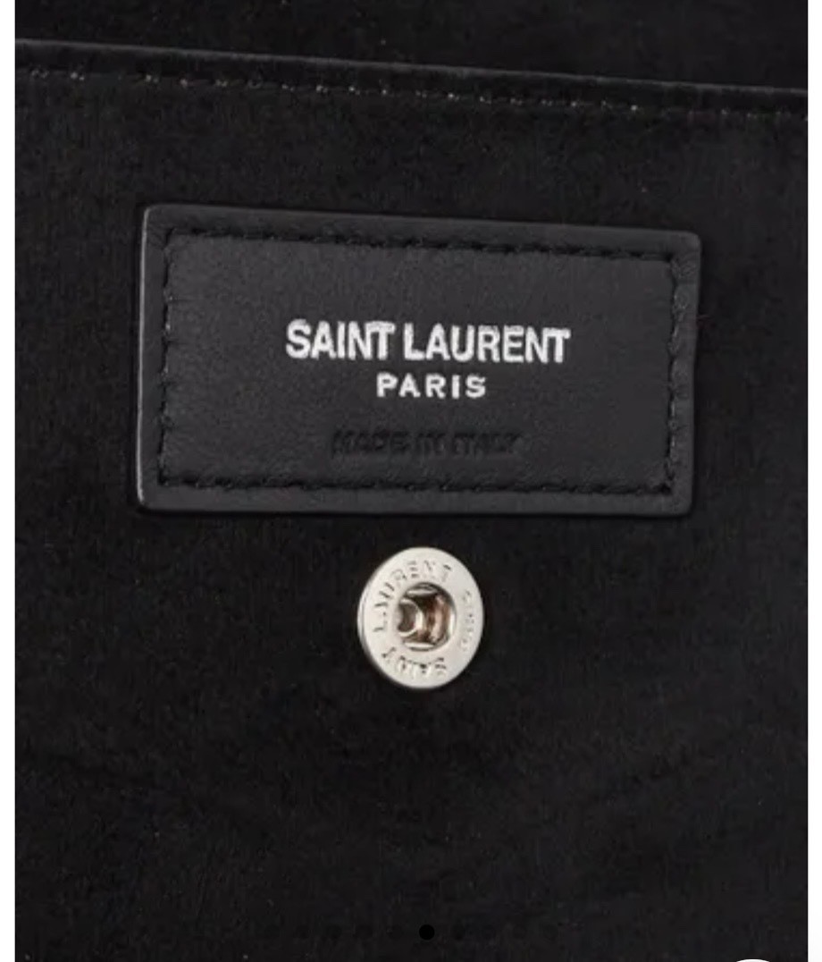 Yves Saint  Laurent authentic, blk , leather teddy drawstring backpack bag — image 5