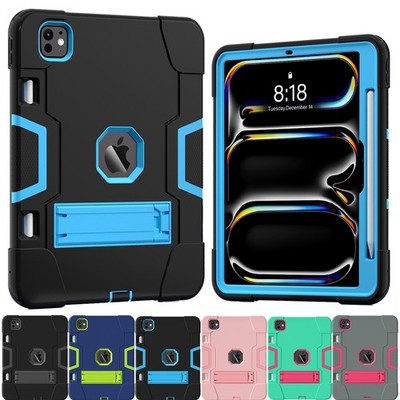 For iPad Air 11'' M2/M3/M4 & iPad Pro 11'' M4/M5 Heavy Duty Shockproof Stand Case