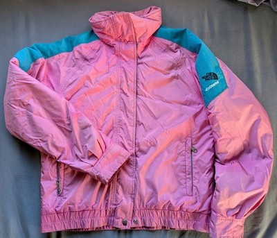Vtg The North Face Extreme Gore-Tex Jacket Pink Blue USA Made Size 14 Ladies Sm