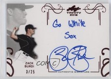 2016 Leaf Trinity Signatures Red Spectrum 3/25 Zack Burdi #A-ZB1 Auto 2u3