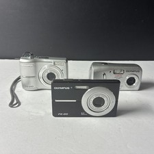 Olympus Compact Digital Cameras Lot of 3 For Parts Only