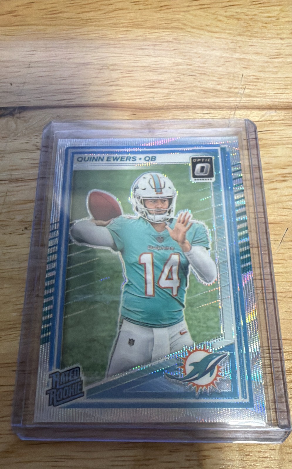 2025 Panini Donruss Optic - Rated Rookie Quinn Ewers #213 Wave Prizm /300 (RC)