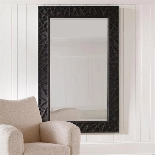 Uttermost Everest Contemporary Wood and Glass Mirror in Black - Picture 6 of 7