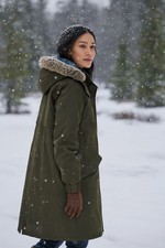 JOULES Harpsden Cosy Waterproof Fleece Lined Raincoat Faux Fur Hood UK14 - BNWT