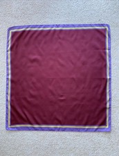 Zara Scarf Neckerchief Bandanna Square Purplish/Reddish Silk Effect Polyester