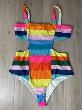 Mara Hoffman Vela Rainbow Cut Out One Piece S...
