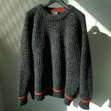 80s Comme Des Gar ons Heavy Wool Fisherman Sweater Official