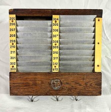 Antique 1902 Hotel Wall Rack File Ledger Room System John Willy Hotel Monthly