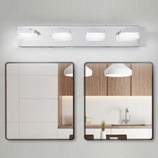 25" 4 Lights Vanity Light Bathroom Over Mirror Modern Chrome LED Sconce Fixture