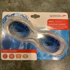 Speedo Boomerang Gradient Swim Goggles. Clear Blue. Pool Swimming Goggles NEW
