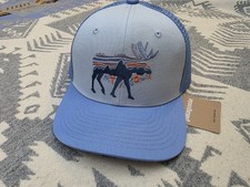 Patagonia Kid's Trucker Hat Snapback 6 Panel Fitz Roy Moose Fleck Blue 66032 NWT