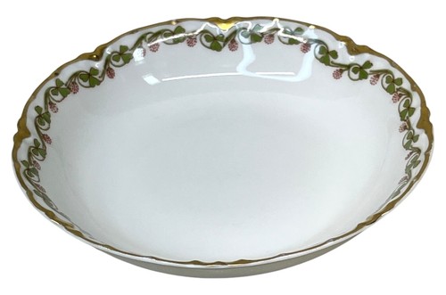 9 Haviland Schleiger 98 Green Clover Leaf Red Berries Berry Bowls 5" - Picture 6 of 18