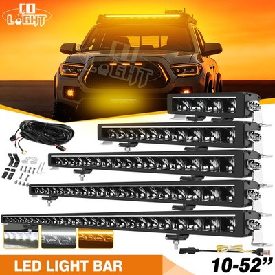 Slim 12V LED Lightbar Gelb Weiß Tagfahrlicht DRL ECE Offroad Zusatzscheinwerfer