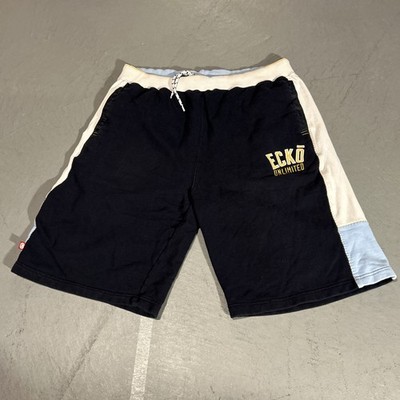 VTG Ecko Unltd Casual Sweat Shorts w/ Drawstring - Mens XL - Navy