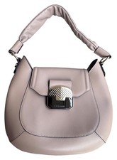 Cromia Structured Leather Shoulder Bag In Nud...