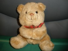 Vintage Russ Garland Brown Bear 8" Musical Plush Works Plays Lullaby SU162 