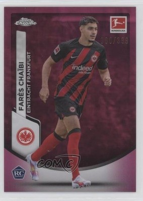 2023 Topps Chrome Bundesliga Magenta Refractor /399 Fares Chaibi Rookie RC 04ae