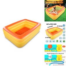 HIWENA HI1018 82"x56"x25" Inflatable Family Swim Pool Orange