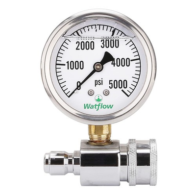 #ad 2 1 2quot; Pressure Washer Pressure Gauge Kit 3 8 Inch Quick Connect 0 5000 PSI... $29.15