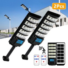 1/2PCS Comercial De Luz LED Lampara Solar de Patio Exterior Jardin Luces Calle