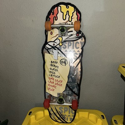 CredHedz Sakar Burrito Skateboard Shaped Deck With Some Wear