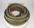 Parker  1/4" 50' Twin Welding Hose Torch - Green Red Used Oxygen Acetylene Hose