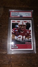 Nebraska Huskers Autographed Football Card. Colin Miller