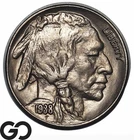1938-D/S Buffalo Nickel, Solid Gem BU++