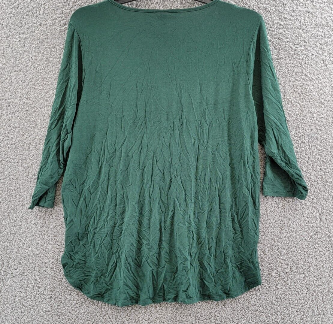 24seven Comfort Apparel Criss Cross Round Hemline Tunic Top