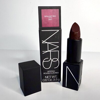 NARS Lipstick OPULENT RED Satin - Full Size .12 Oz Boxed