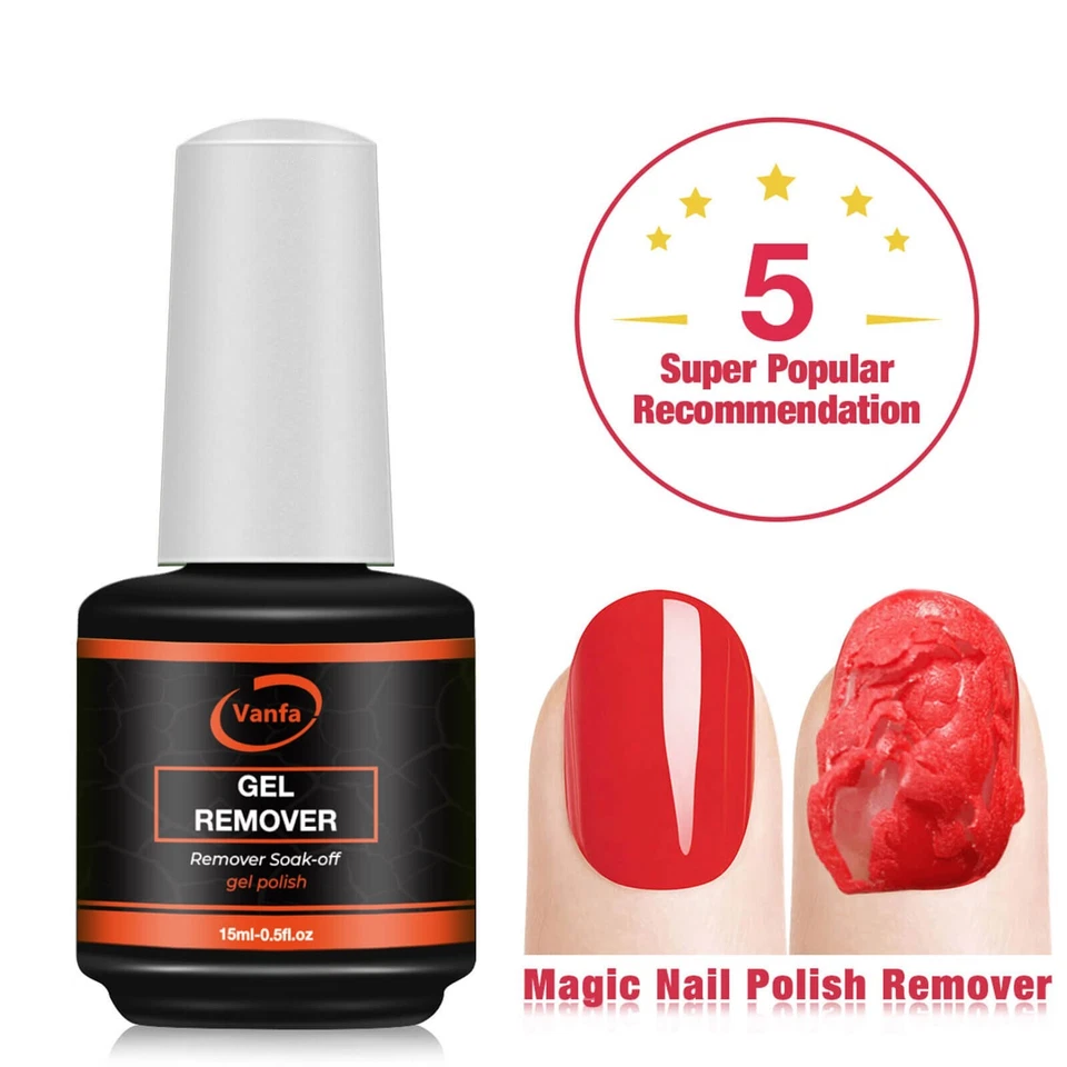 Removedor de gel de esmalte de uñas Vanfa 0,5 OZ (paquete de 2) Foto 4 de 4