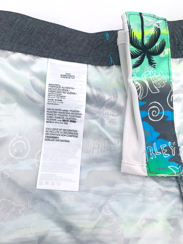 Hurley Boardshorts Boys' 10/25 Doodle All Over Print Blue Lazer 8" Inseam . - Picture 10 of 12