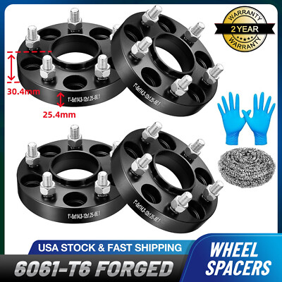 (4) 1'' 25mm 5x4.5 5x114.3 Hubcentric Wheel Spacers For Nissan 350Z 370Z Infiniti