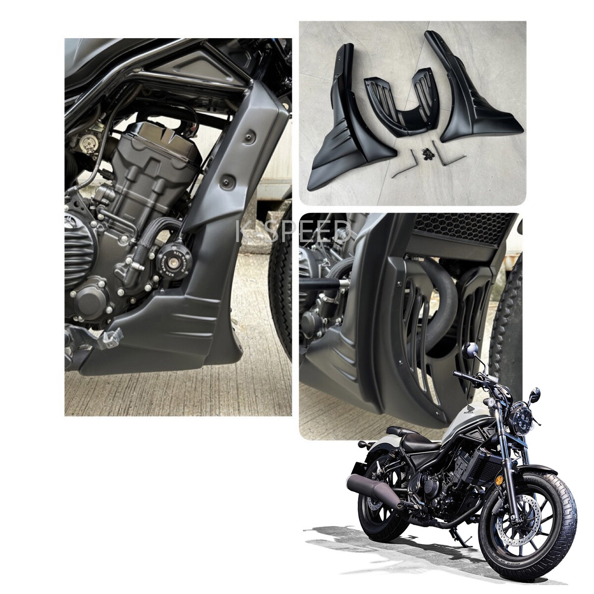 Diabolus Side Frame Cover Panel Engine Fairing Fits Honda Rebel