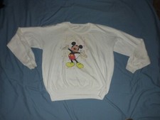 VTG 80  s MICKEY MOUSE sweatshirt XL white soft Disney