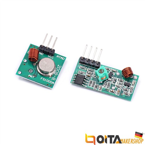 433 Mhz Funk Modul RF Empfänger Sender für Arduino Raspberry Pi - Bild 1 von 4