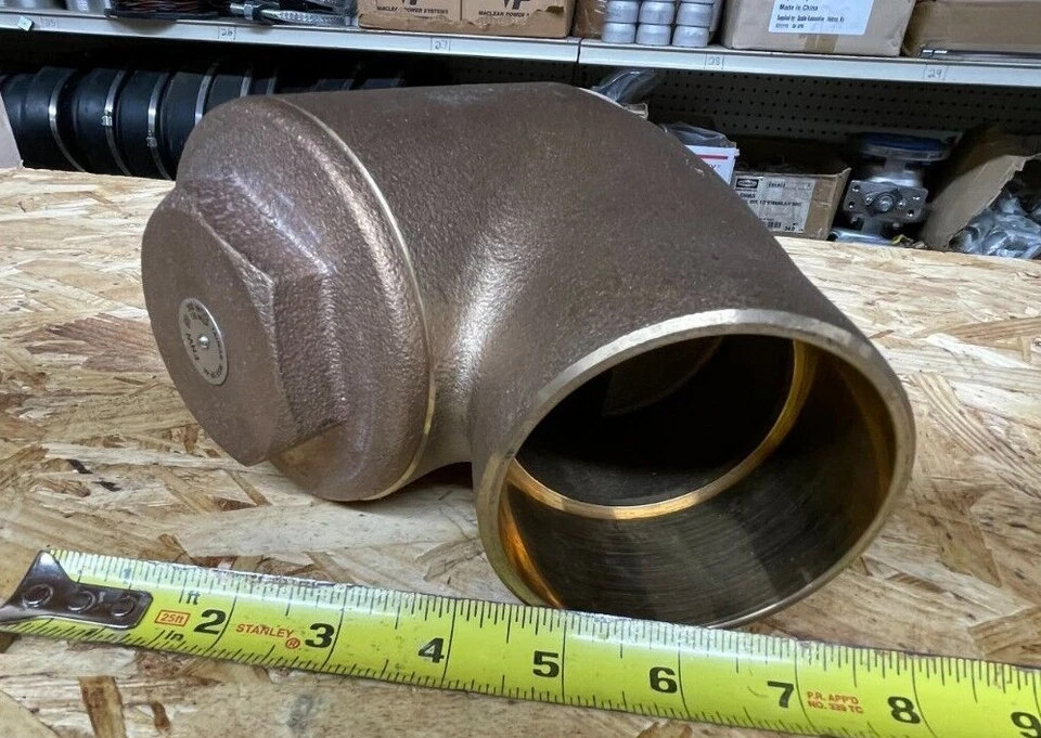 FNW Figure 1242M 3" #150 Y-Pattern Swing Check Valve Bronze Solder End NeW  - Image 3 of 3