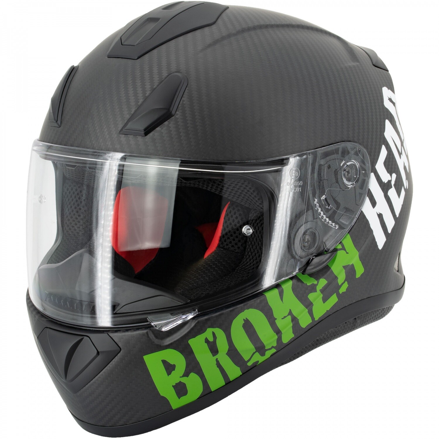 Casco Broken Head Racing BeProud Light Carbon Verde - Edizione Limitata foto 5