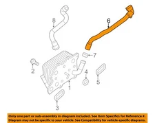 FORD OEM 17-19 F-250 Super Duty Cooling Oil Cooler-Outlet Tube HC3Z6B850B