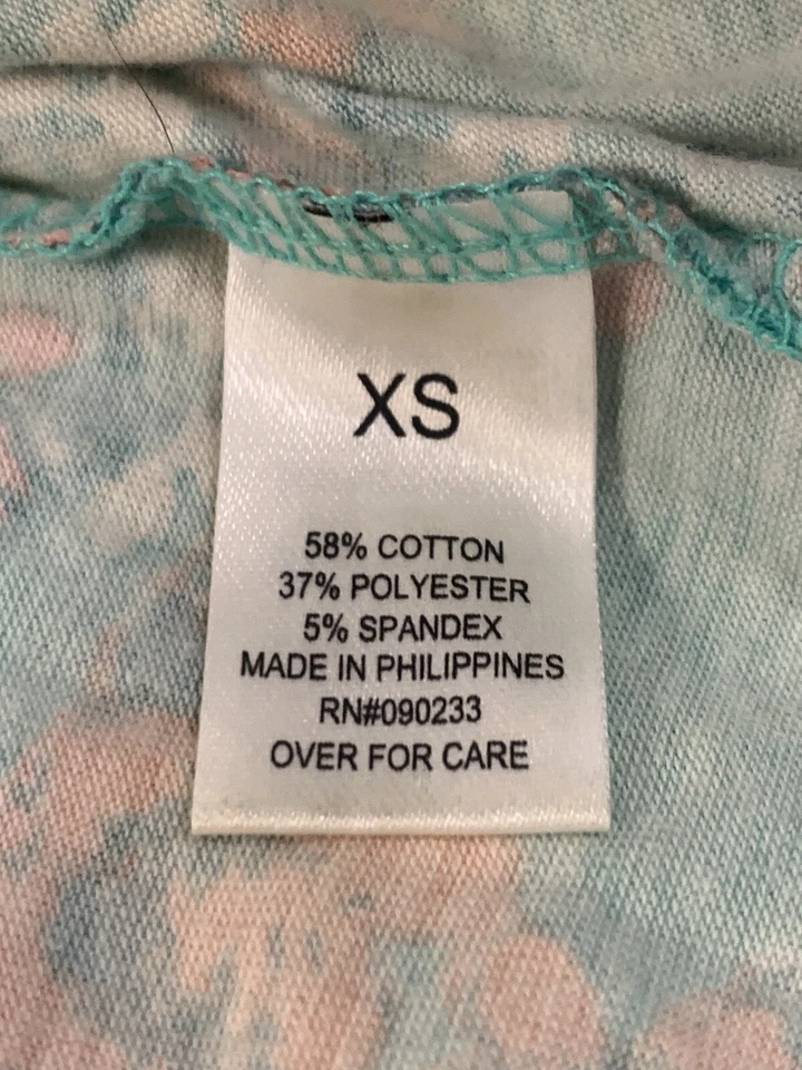 Camiseta sin mangas Nollie Pac Sun para mujer XS multicolor floral cami ceñida al cuerpo azul/verde Foto 3 de 4