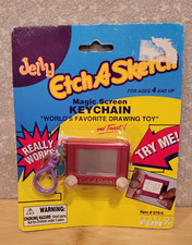 2000 Basic Fun Hot Pink Jelly Etch A Sketch Mini Keychain Sealed NOS