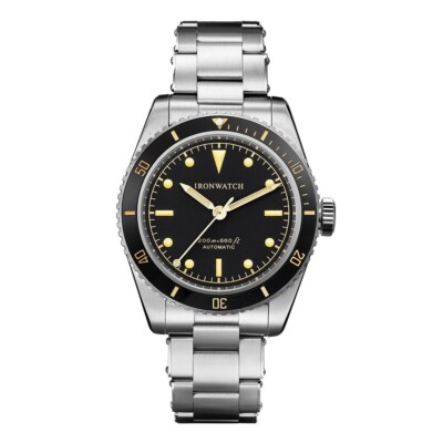IRON WATCH Vintage Sub NH35A Automatik Armbanduhr Taucher 200M C3 316L 38mm 6204