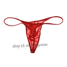 Men's Semi See-through Micro Thong Underwear Sexy Guys Jockstrap Tangas G-String