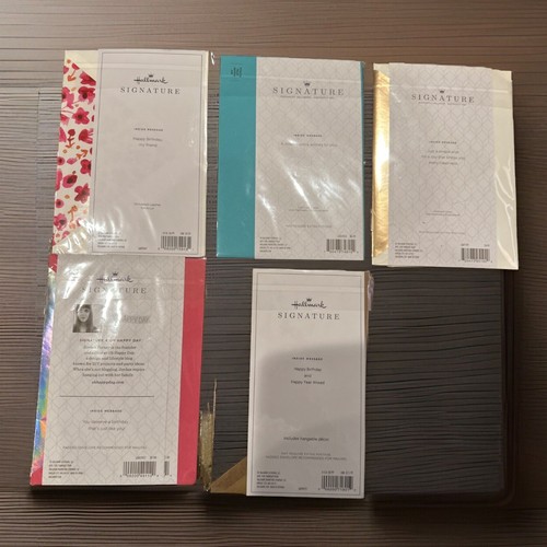 Hallmark Signature Happy Birthday Cards Lot Of 5 - Picture 2 of 12