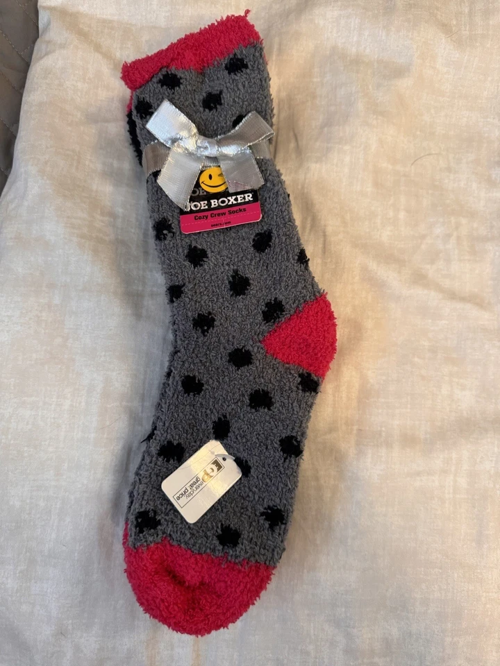 Joe Boxer 女式 Cozy Fuzzy Crew 袜鞋 4-10 码 — 第 4/4 张图片